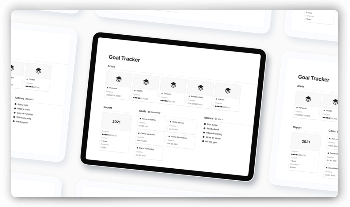 Notion Goal Tracker Template