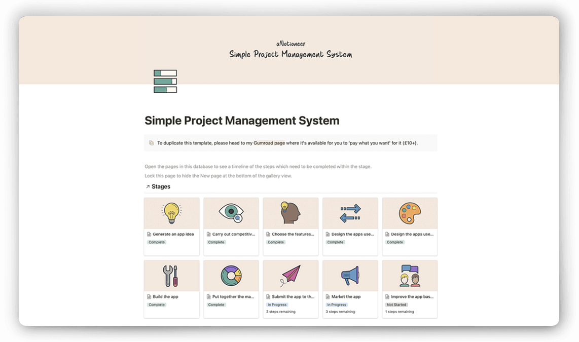 Notion Project Management Template