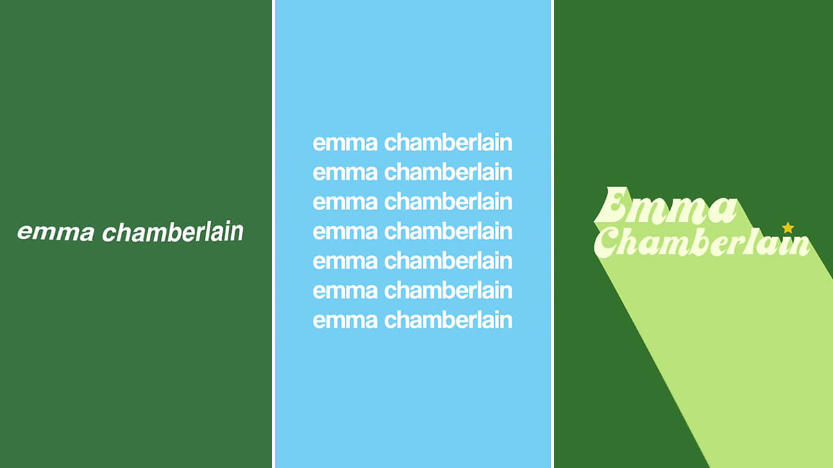 Emma Chamberlain Aesthetic Font & Colors