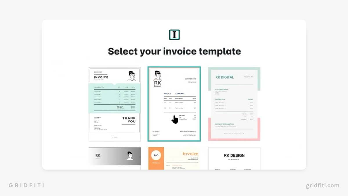 Customizable Notion Invoice Templates