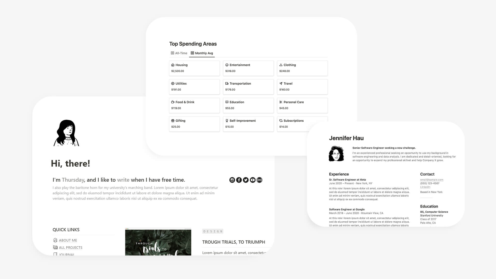 20+ Beautiful Minimalist Notion Templates (Free & Paid) Gridfiti