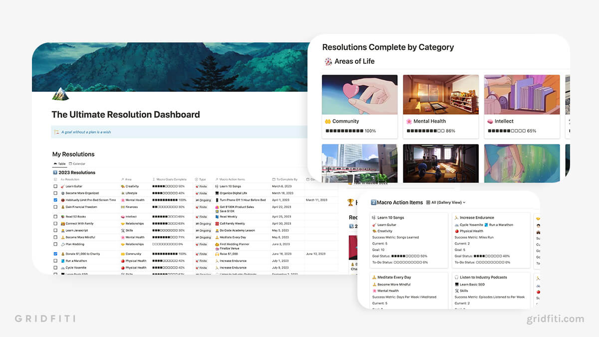 14 Notion New Year's Resolution & Year in Review Templates [2024]