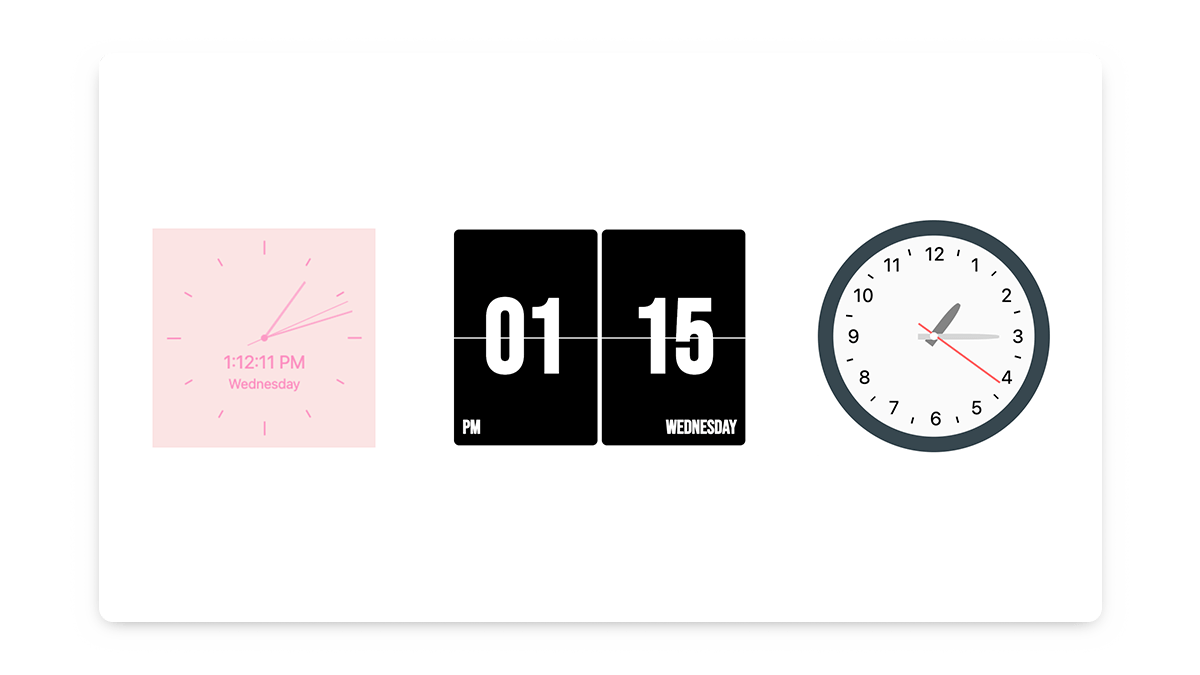 widget transparent analog world clock for windows 10