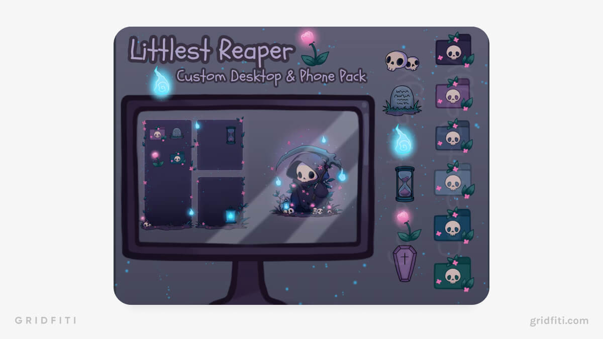 Littlest Reaper Desktop & Phone Organizer Wallpaper