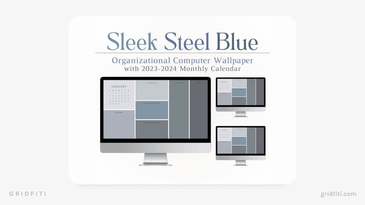 Steel Blue Organizational Computer Wallpaper
