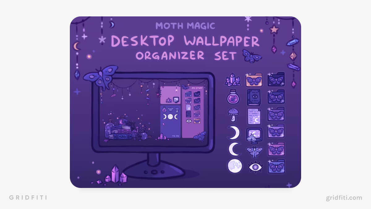 Moth Magic Desktop Organizer Set
