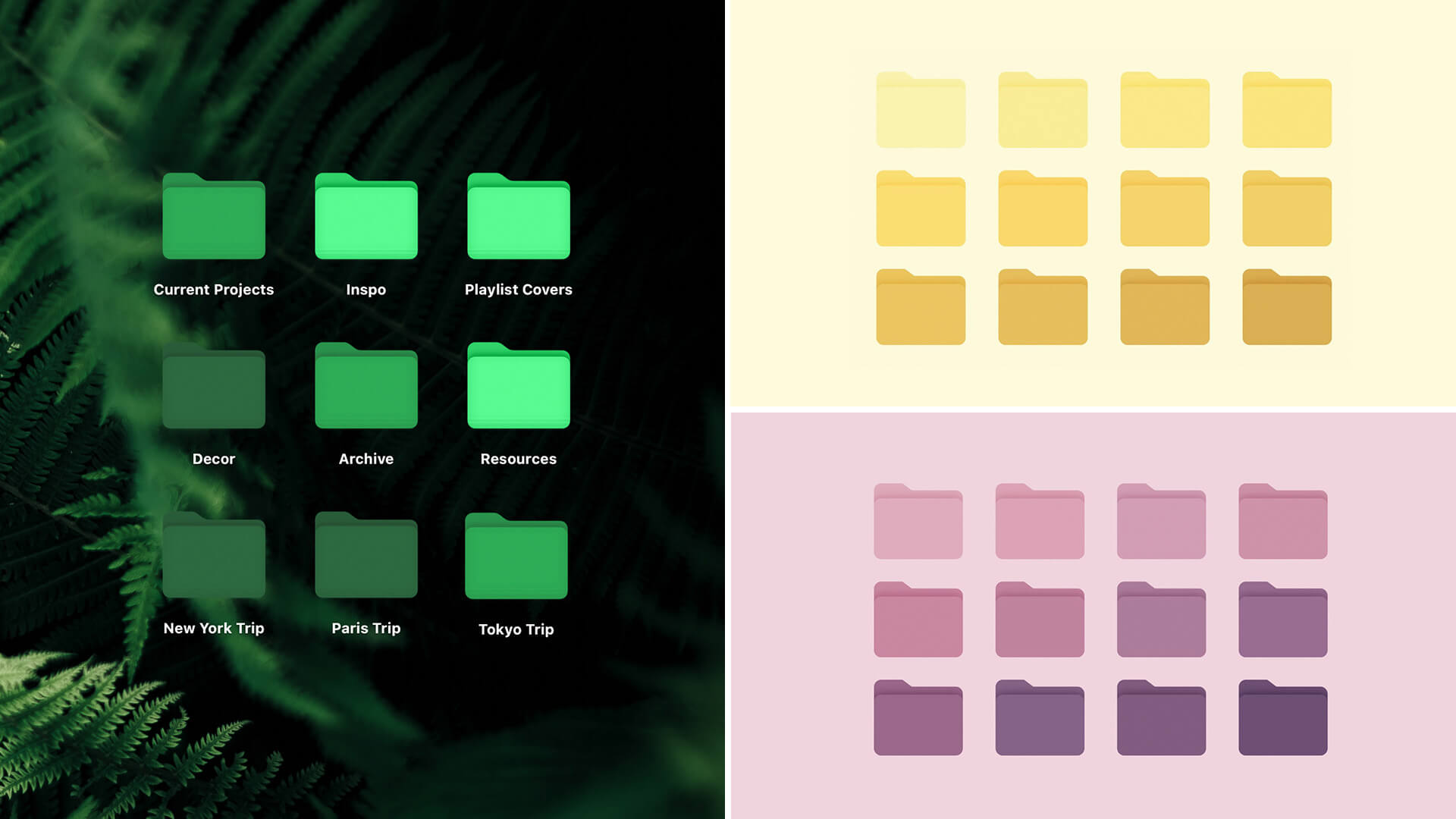 25+ Aesthetic Folder Icons for Desktop (Mac & PC) | Gridfiti