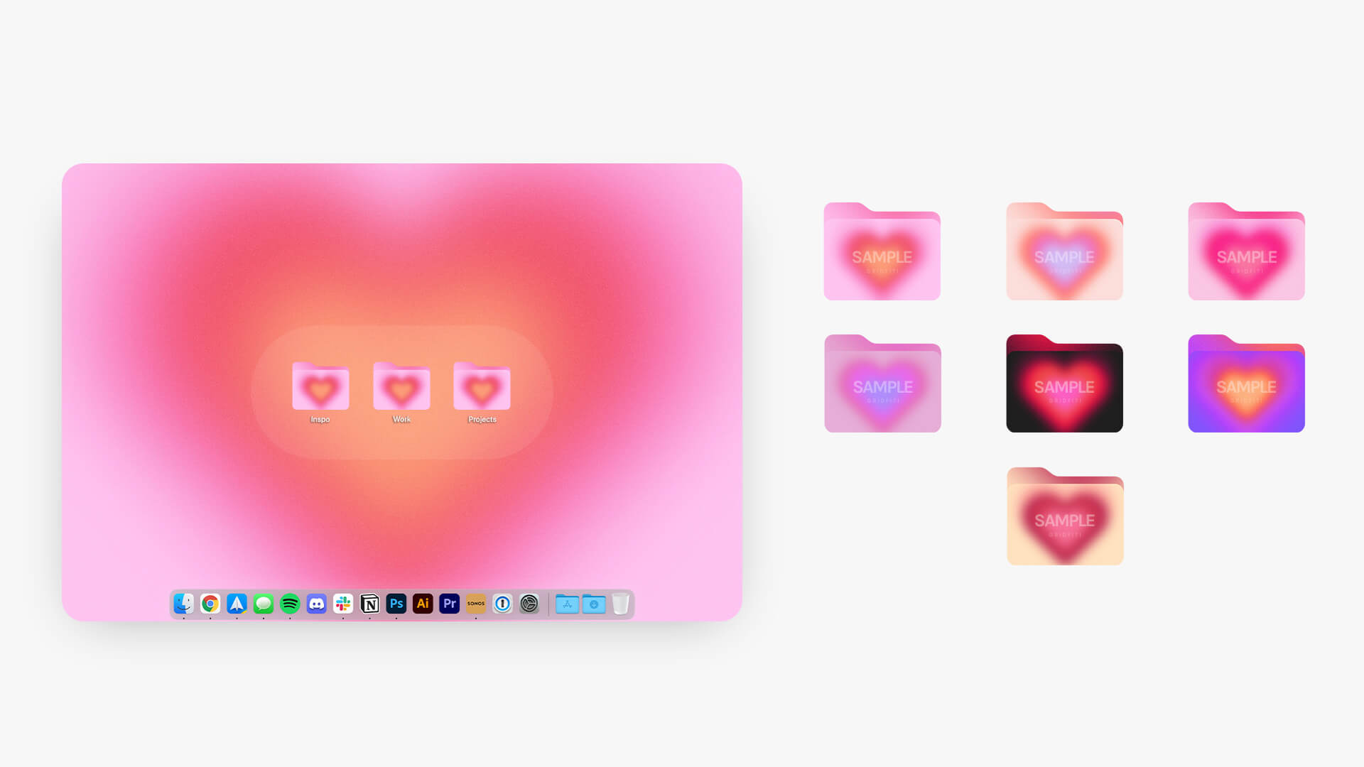 colored mac folder icons