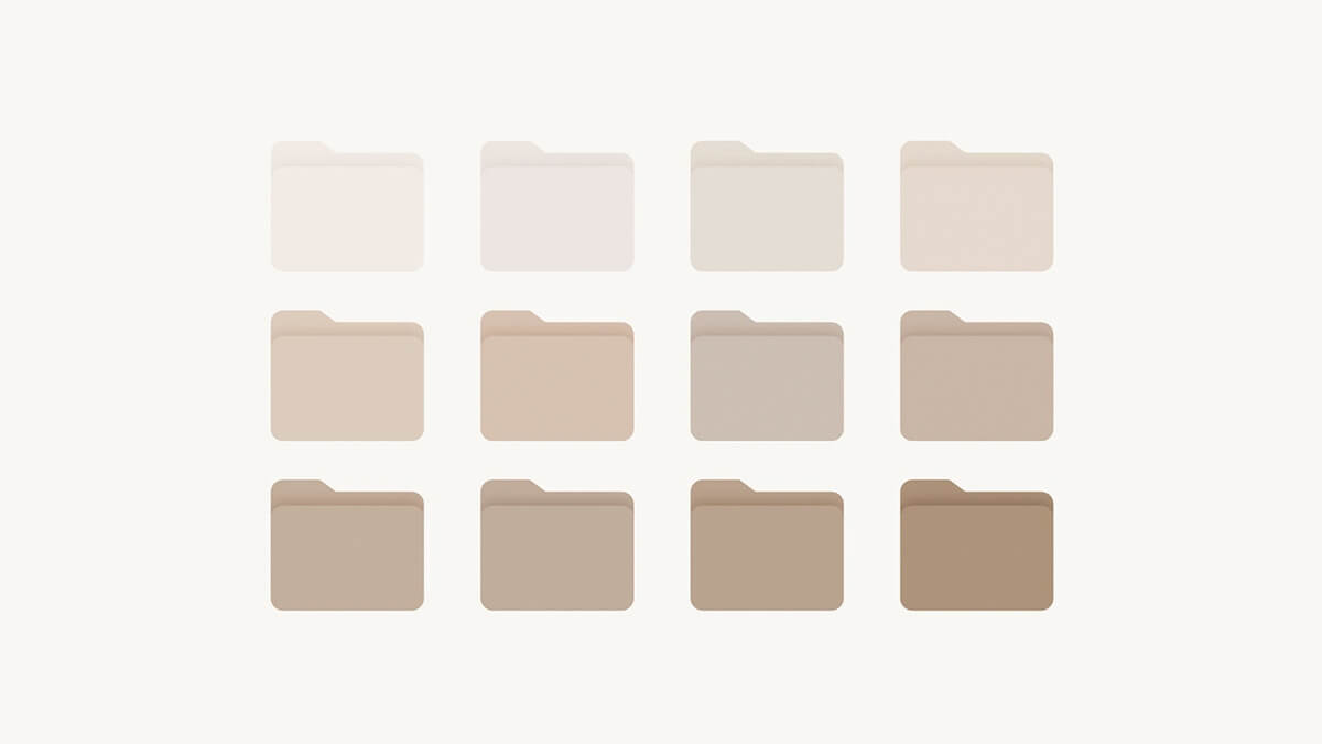 Neutral & Beige Folder Icons