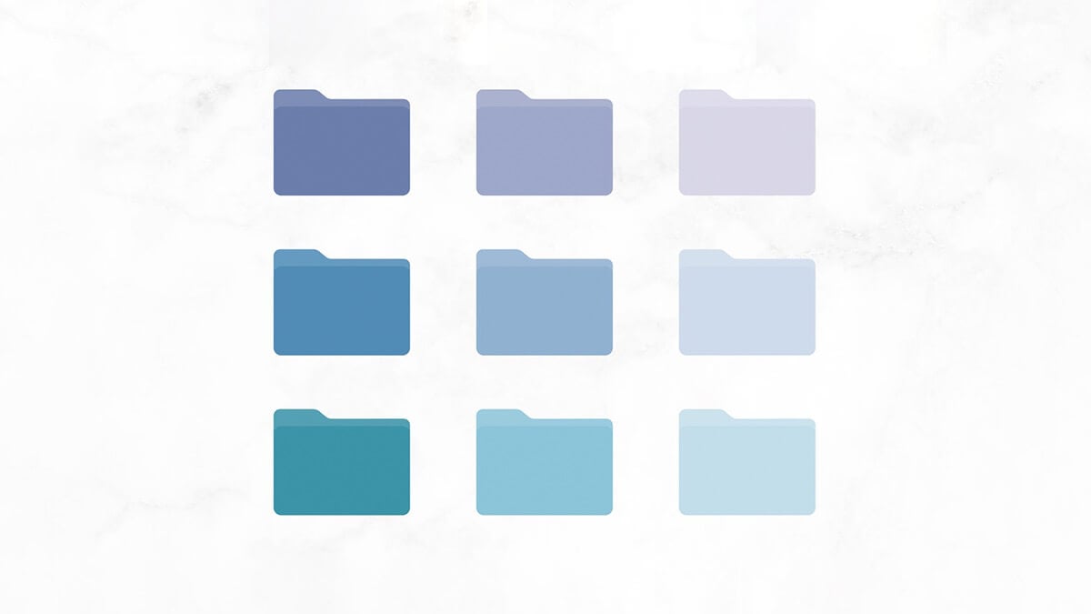 mac soft color flat folder icons