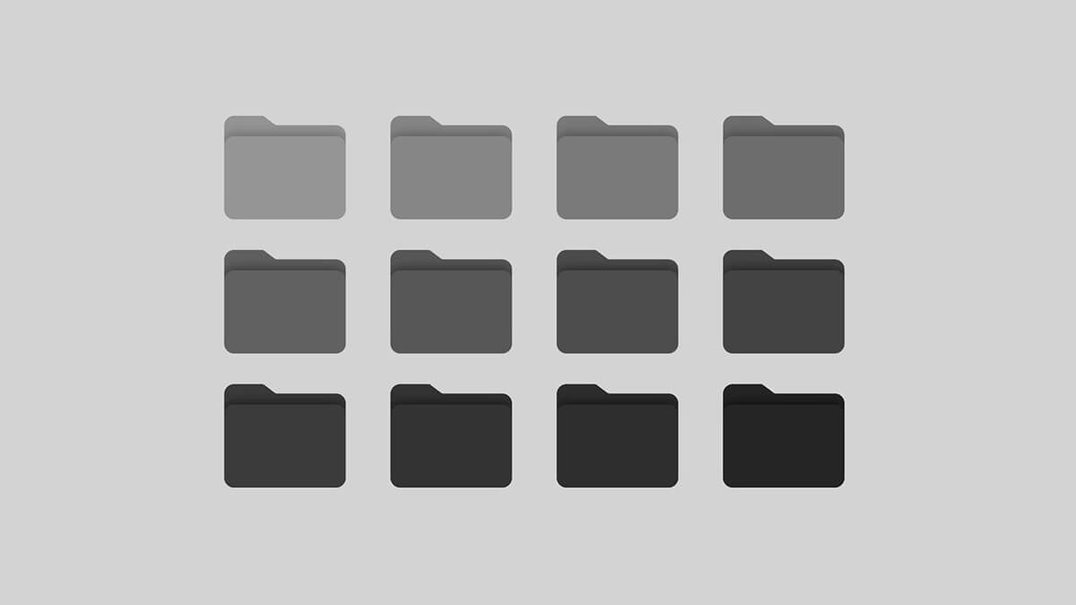 Monochrome & Gray Folder Icons