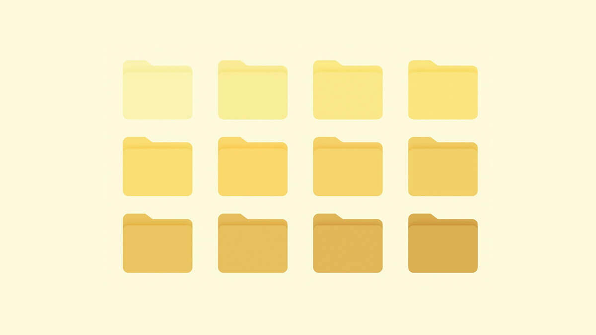 Yellow Aesthetic Folder Icons