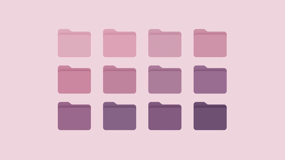 Cute Purple Folder Icons