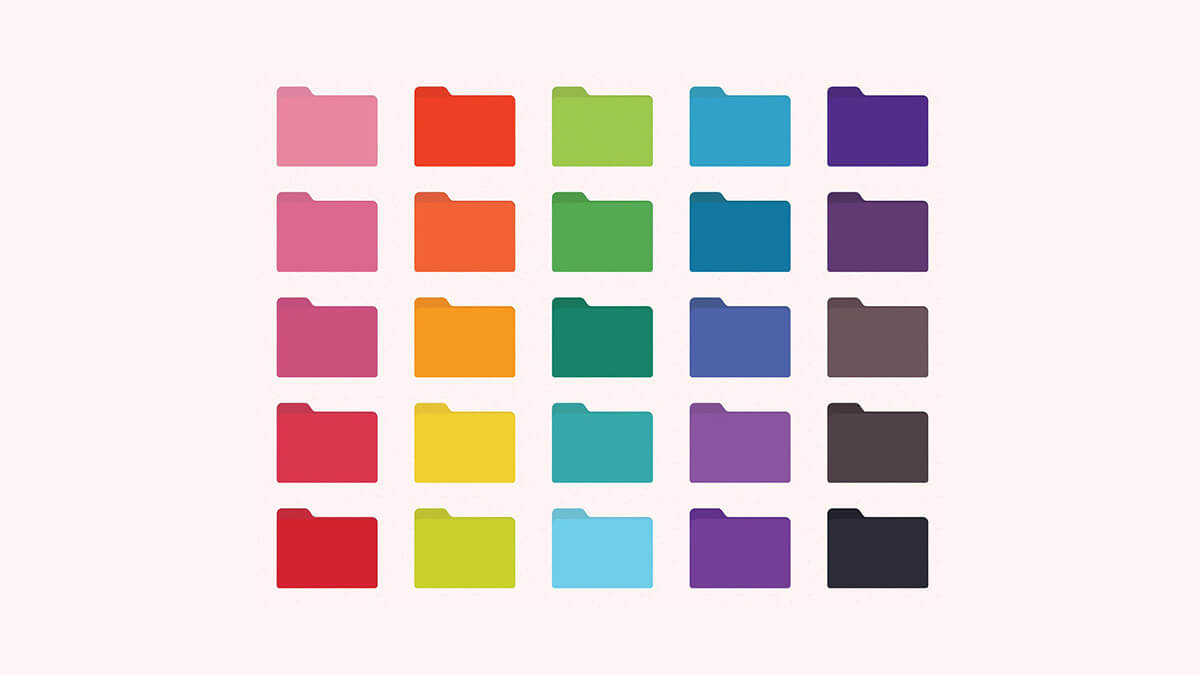 Rainbow Colorful Folder Icons