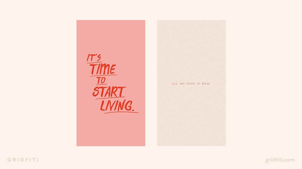 Live in the Moment Quotes Wallpaper