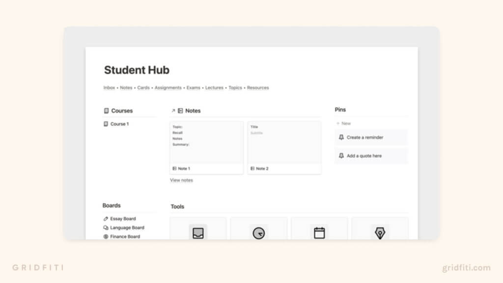 free aesthetic notion templates for students