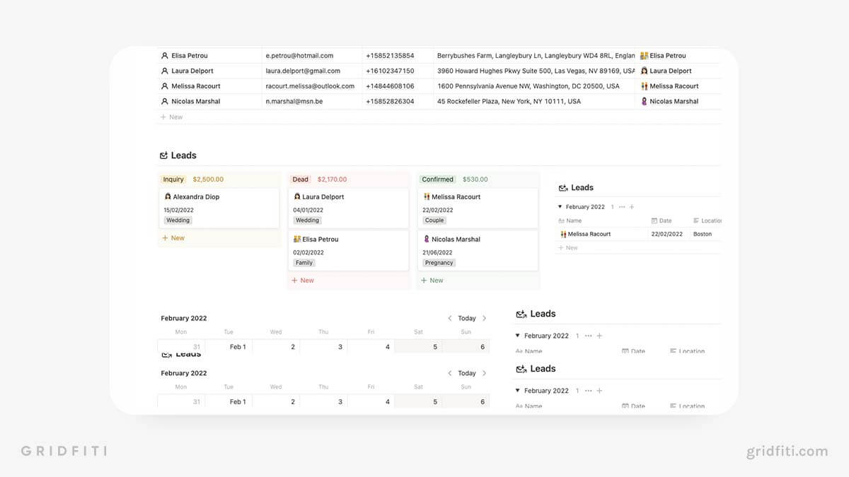 Notion Client Management Template