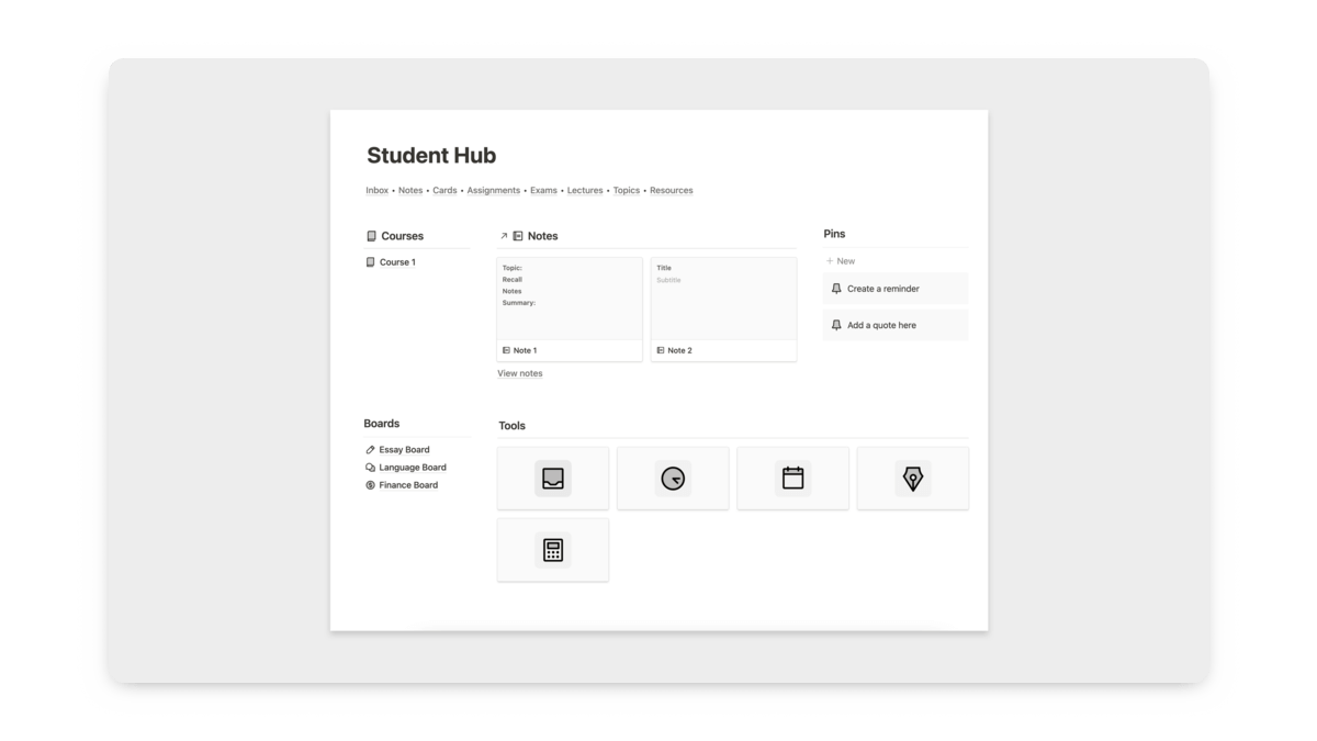 Notion план на неделю