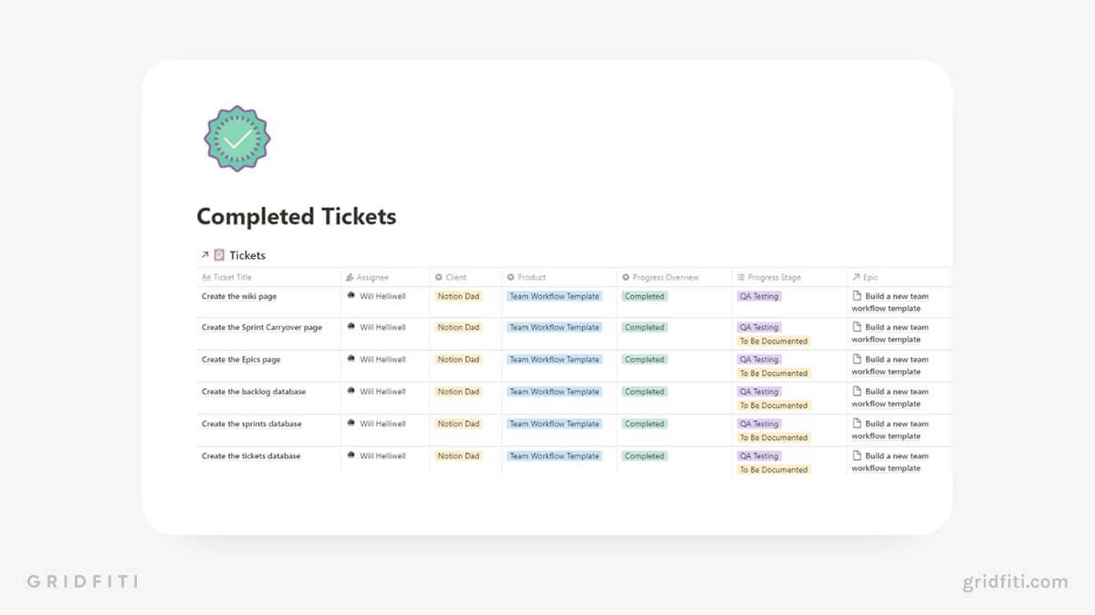 Notion Team Project Management Template