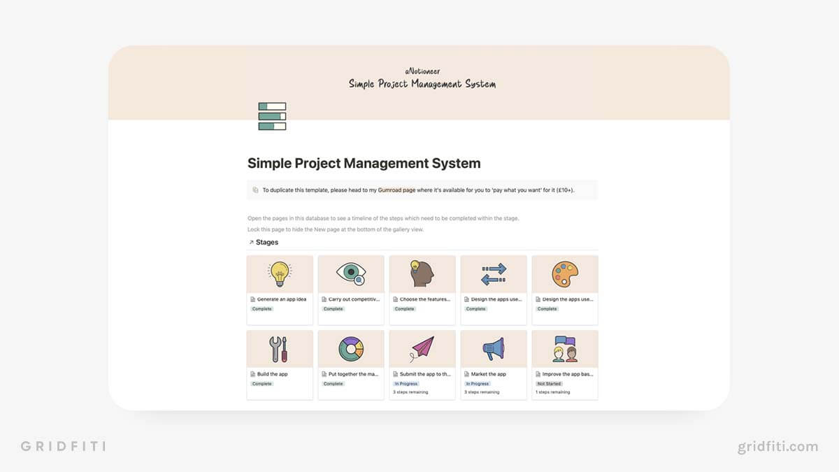 notion project management template