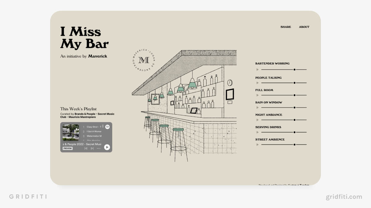 I Miss My Bar – Bar Ambience Website