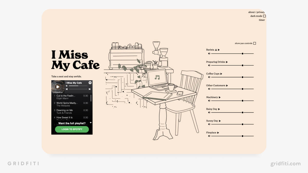 I Miss My Cafe – Cafe Ambience Website