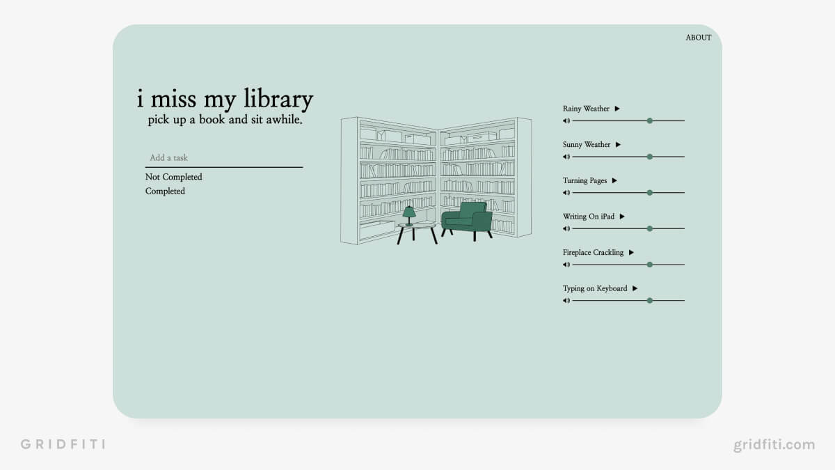 I Miss My Library – Library Ambience Website
