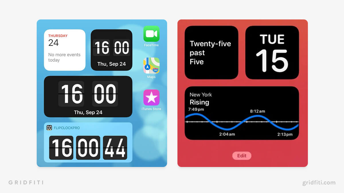 iPad Clock Widgets