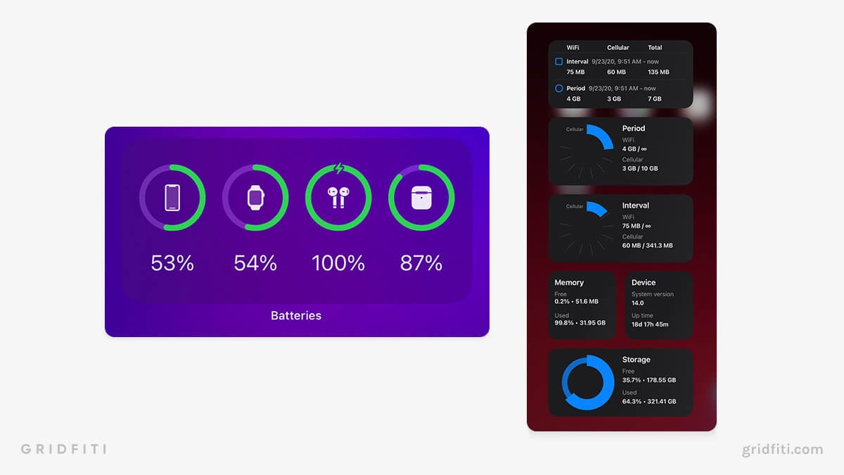 iPad Utility Widgets