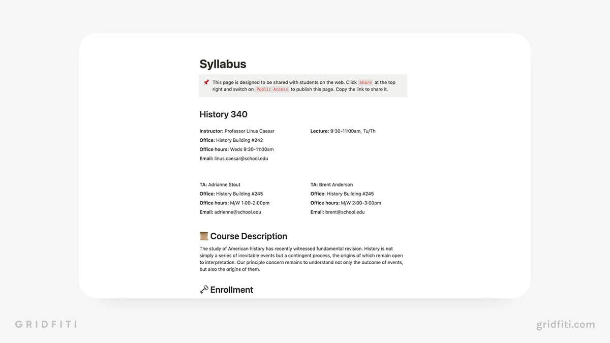 Notion Syllabus Template