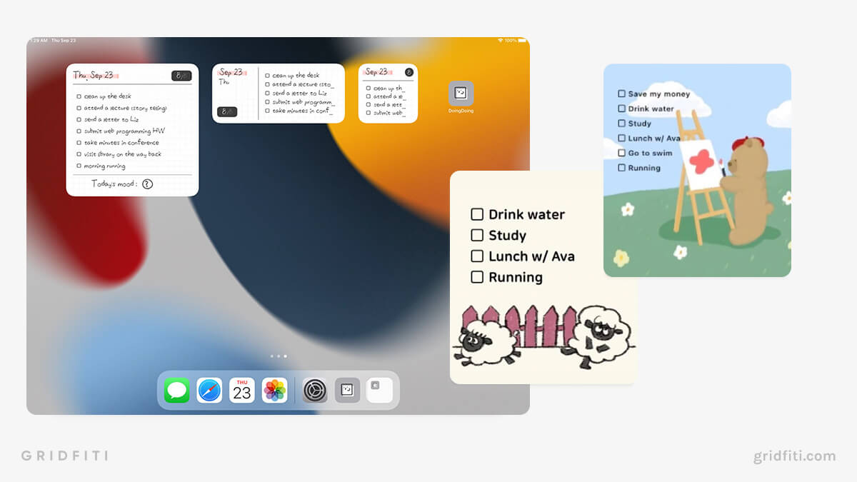 Aesthetic iPad To-Do List Widgets