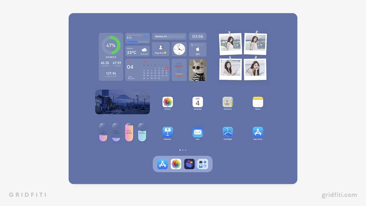 Transparent iPad Widgets