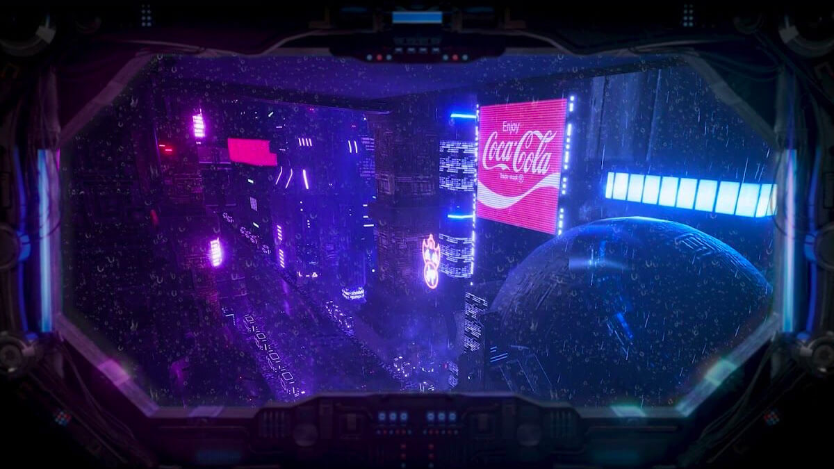 Cyberpunk Fake Window Projector Idea