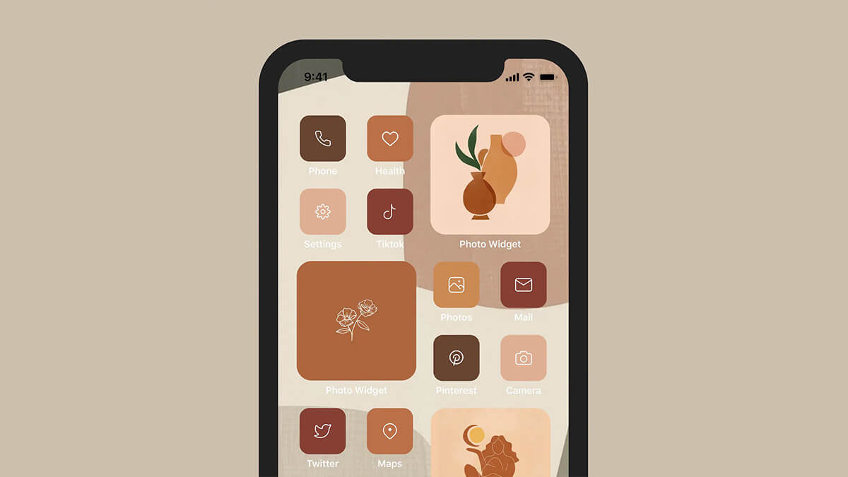 Minimal Fall Color Palette App Icons