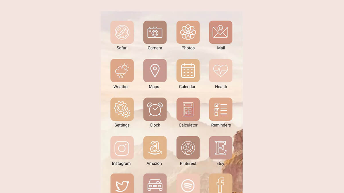 Soft Pastel Fall App Icons