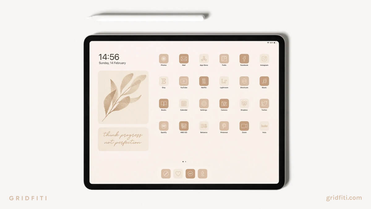 Aesthetic iPad Home Screen Ideas & Layouts (iOS 17)