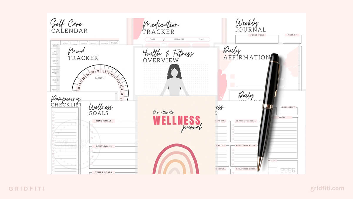 GoodNotes Self Care Journal Template