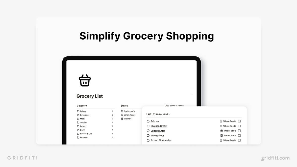 notion grocery list template