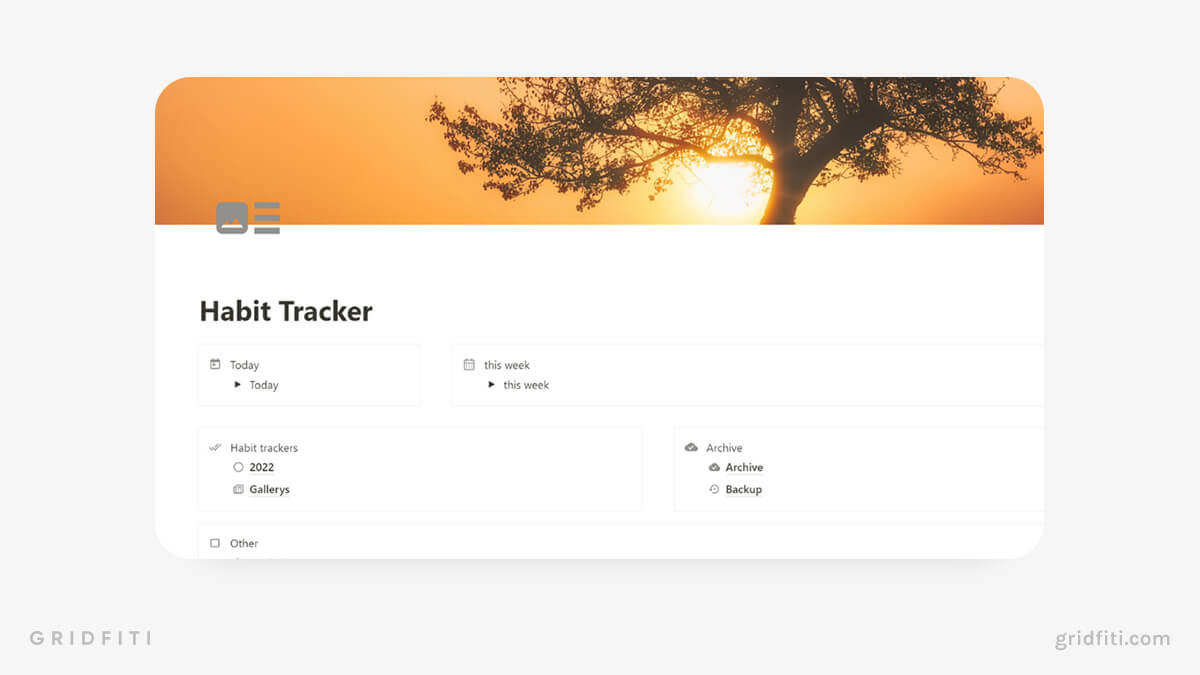 Notion Daily Habit Tracker Template