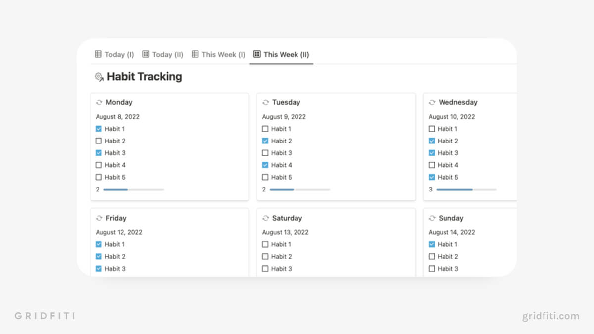 notion habit tracker template