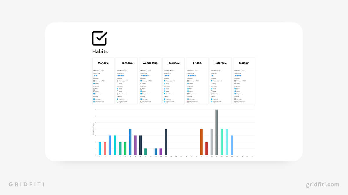 Habit Box Tracker for Notion