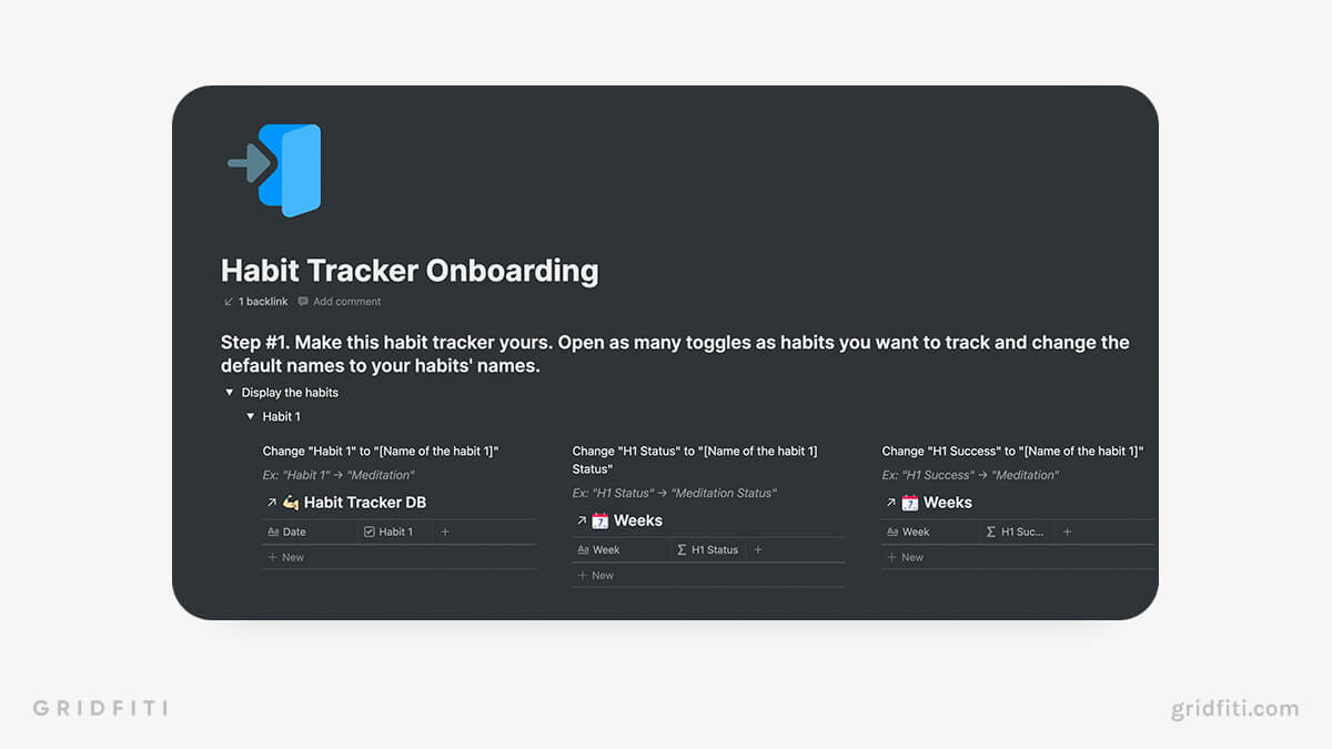 Notion Habit Tracker & Goal Setting Template