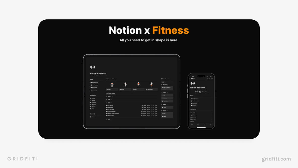 Notion Fitness Template