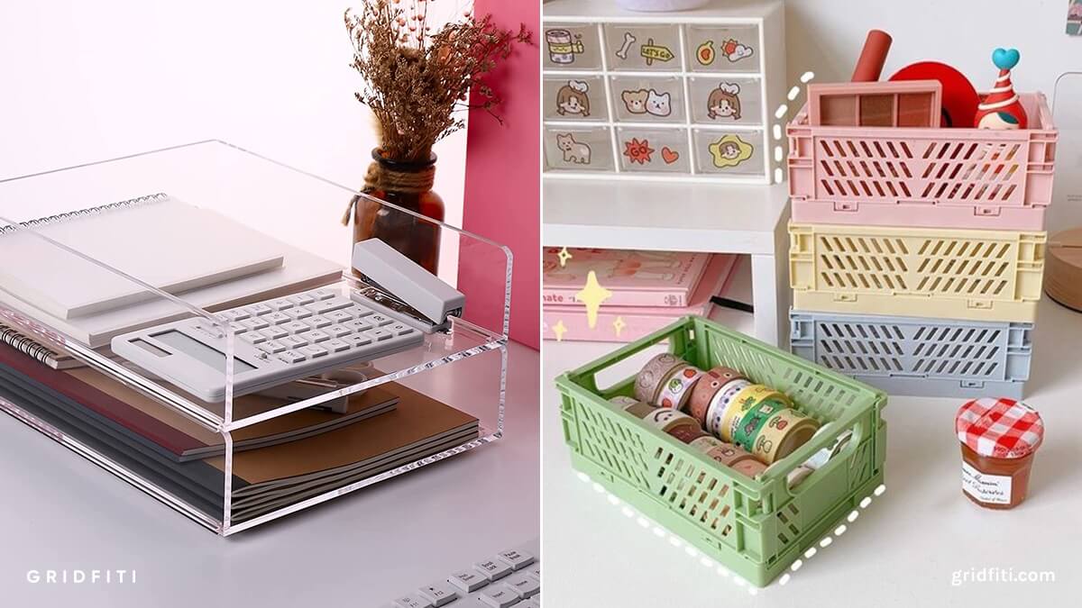 Aesthetic Letter Trays & Baskets