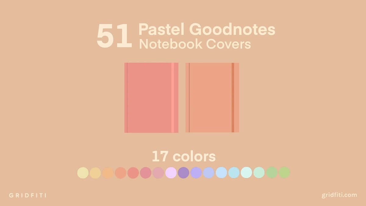 Pastel GoodNotes Notebook Covers