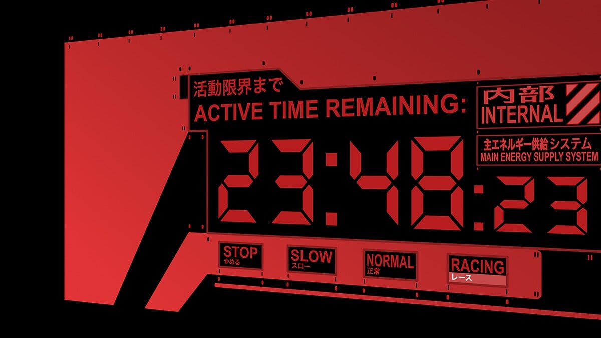 Aesthetic Neon Genesis Clock Screensaver