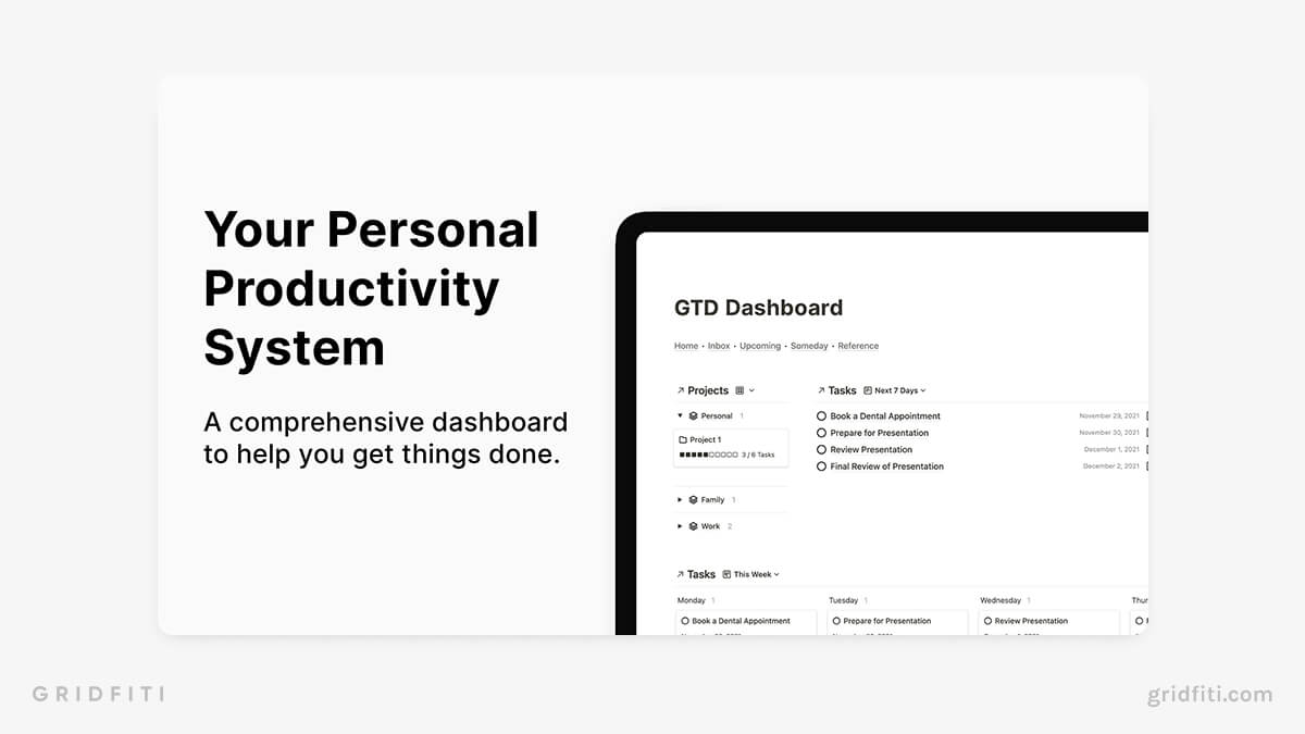 Notion Task List Dashboard Template