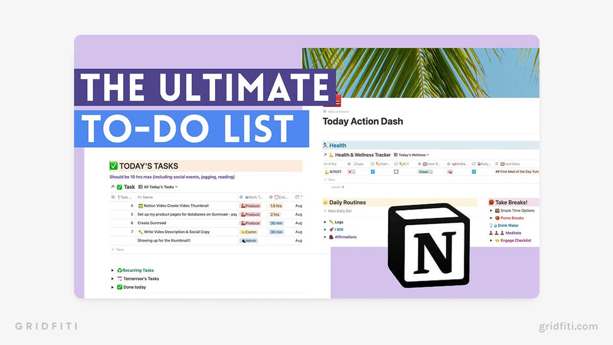 The 20 Best Notion ToDo List Templates Gridfiti