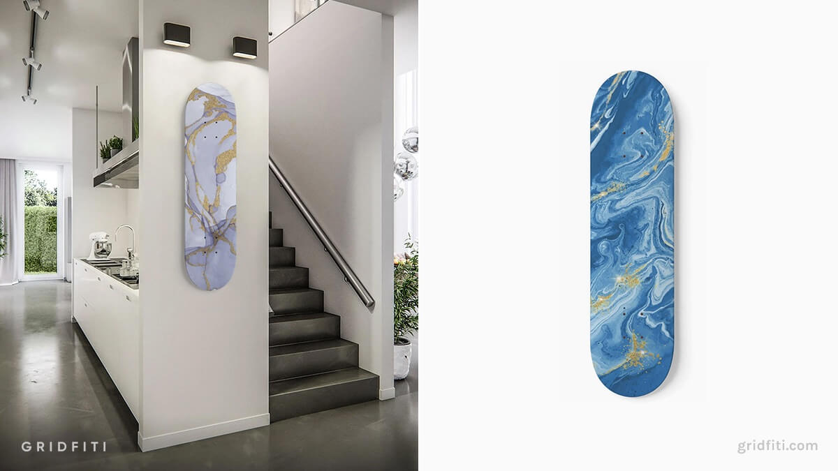 Marble Skateboard Wall Art