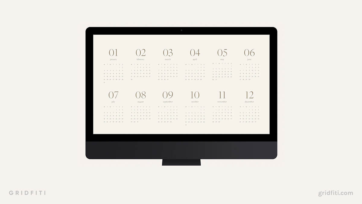 Minimalist Serif Desktop Wallpaper Background